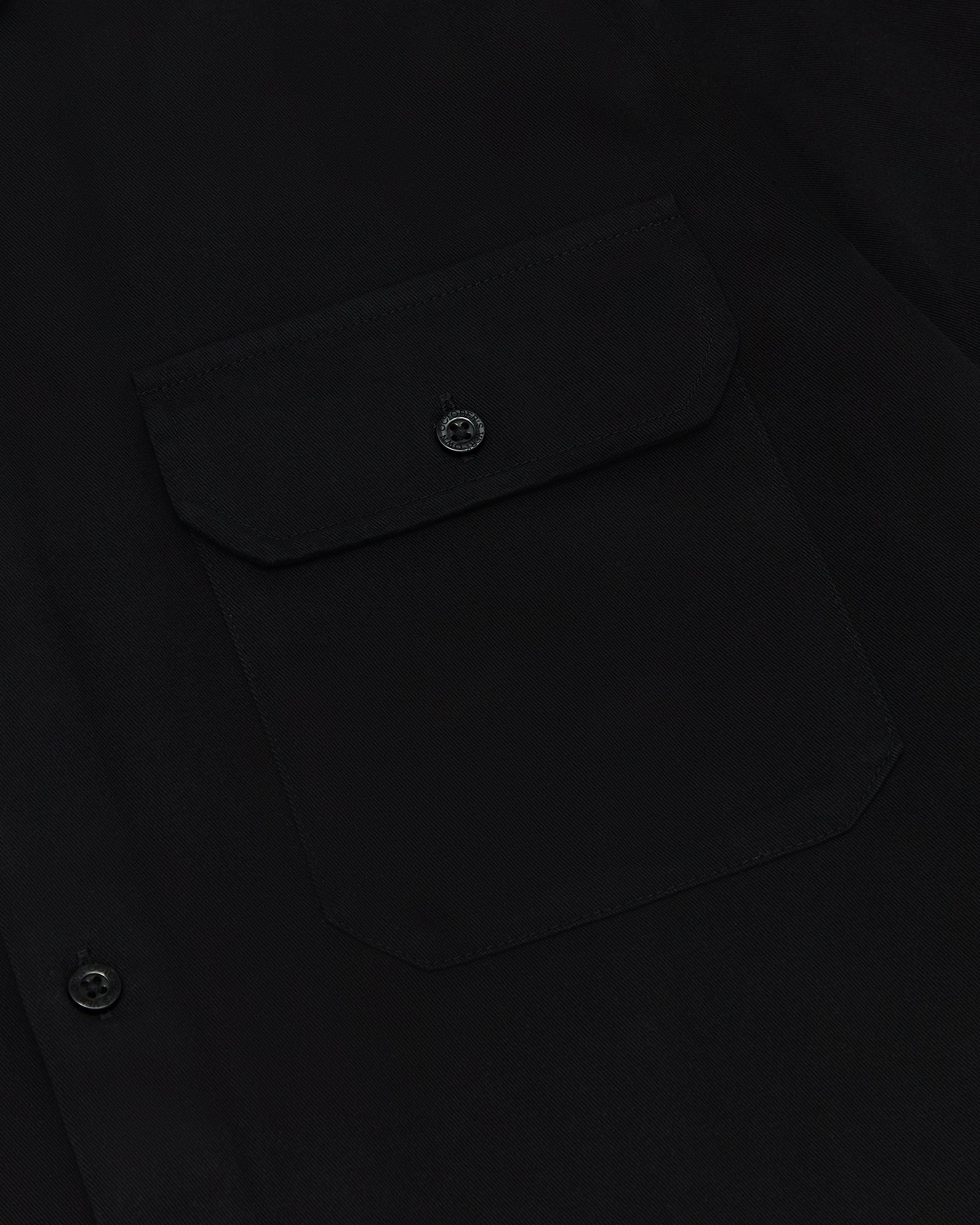 Garment Dyed Work Shirt - Black IMAGE #4