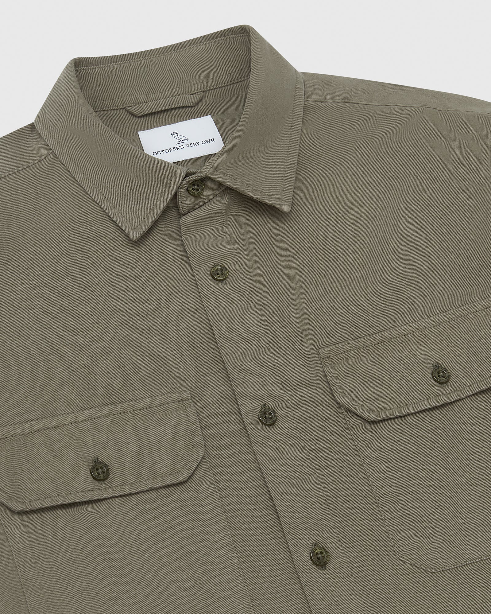 Garment Dyed Work Shirt - Olive IMAGE #3