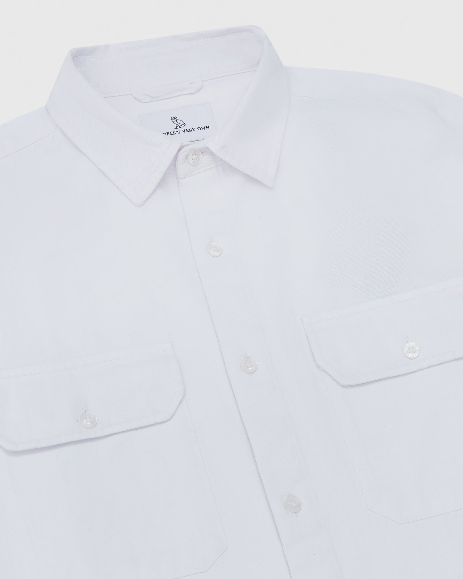 Garment Dyed Work Shirt - White IMAGE #2