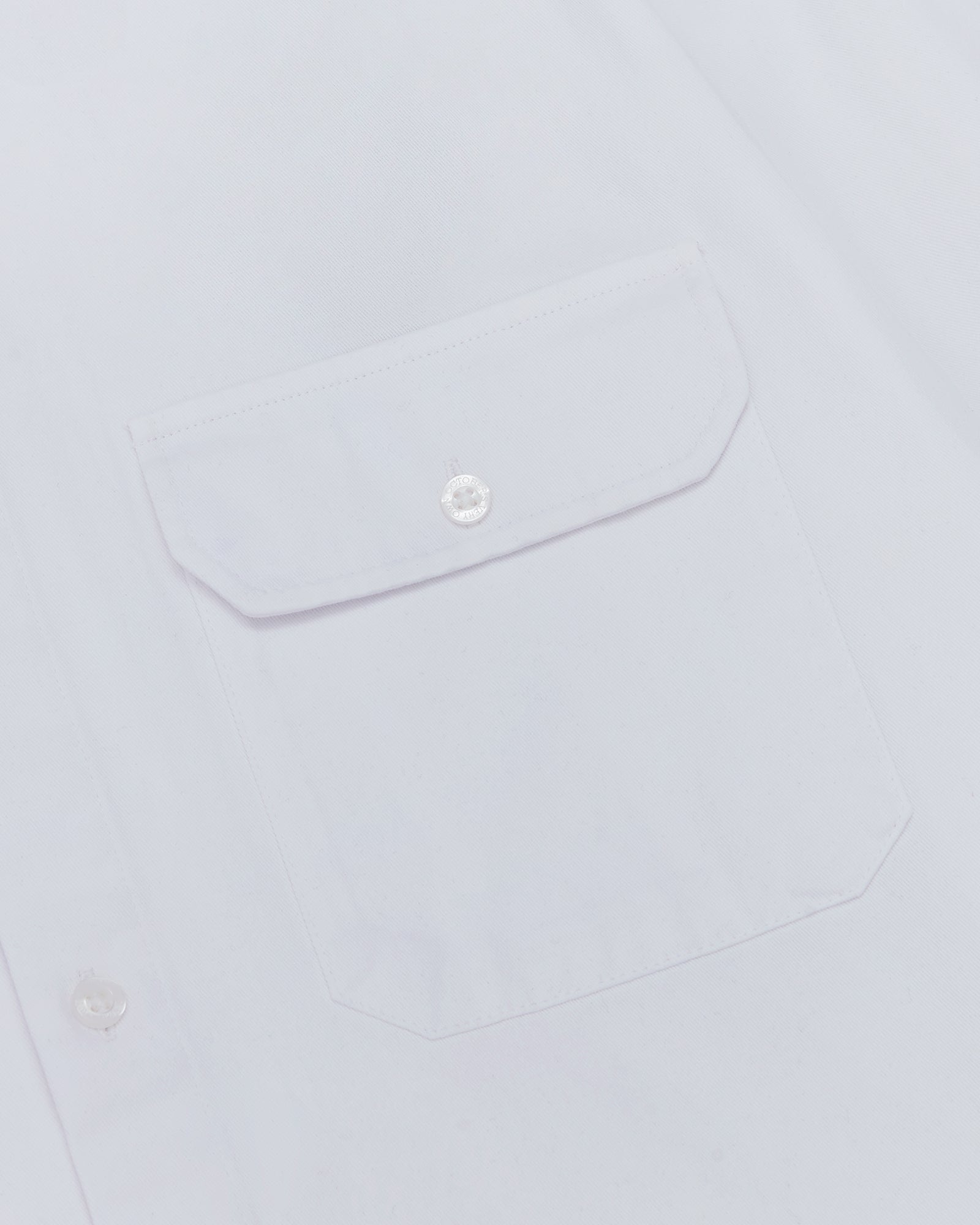 Garment Dyed Work Shirt - White IMAGE #3