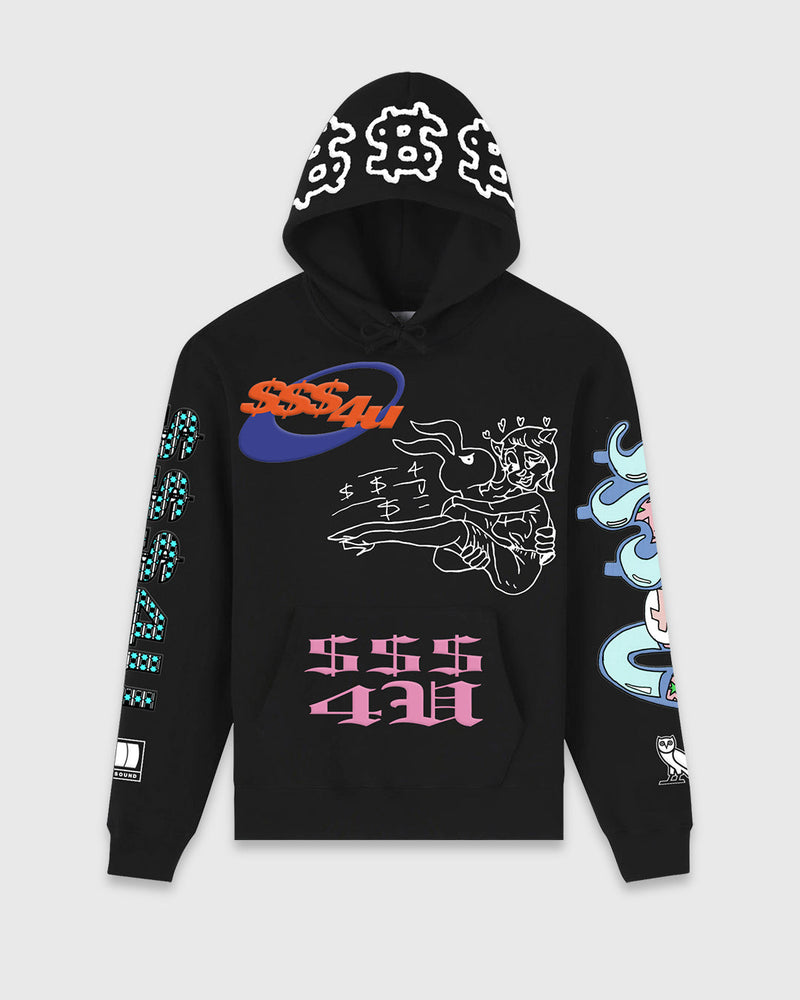$$$4U Hoodie - Black