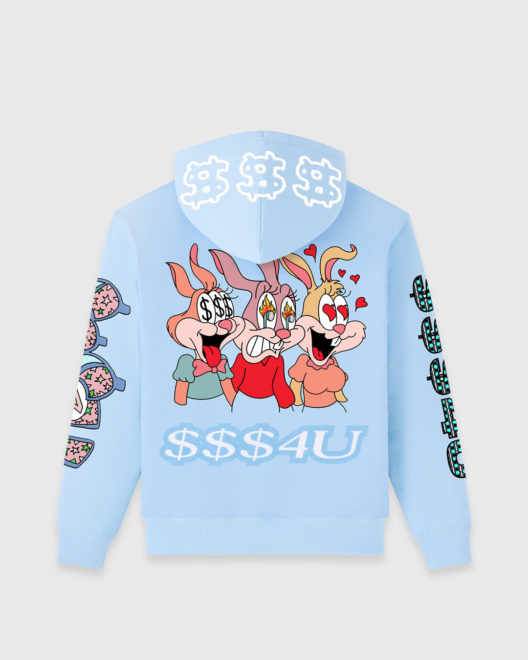 $$$4U Hoodie - Light Blue IMAGE #2