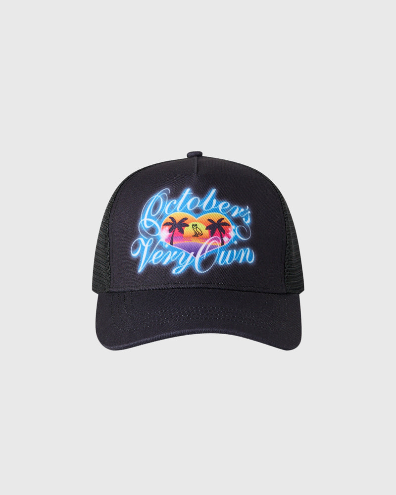 Vacation Trucker Cap - Black