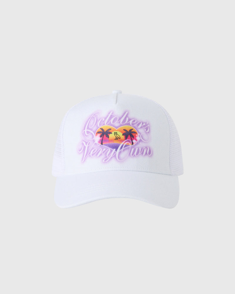 Vacation Trucker Cap - White