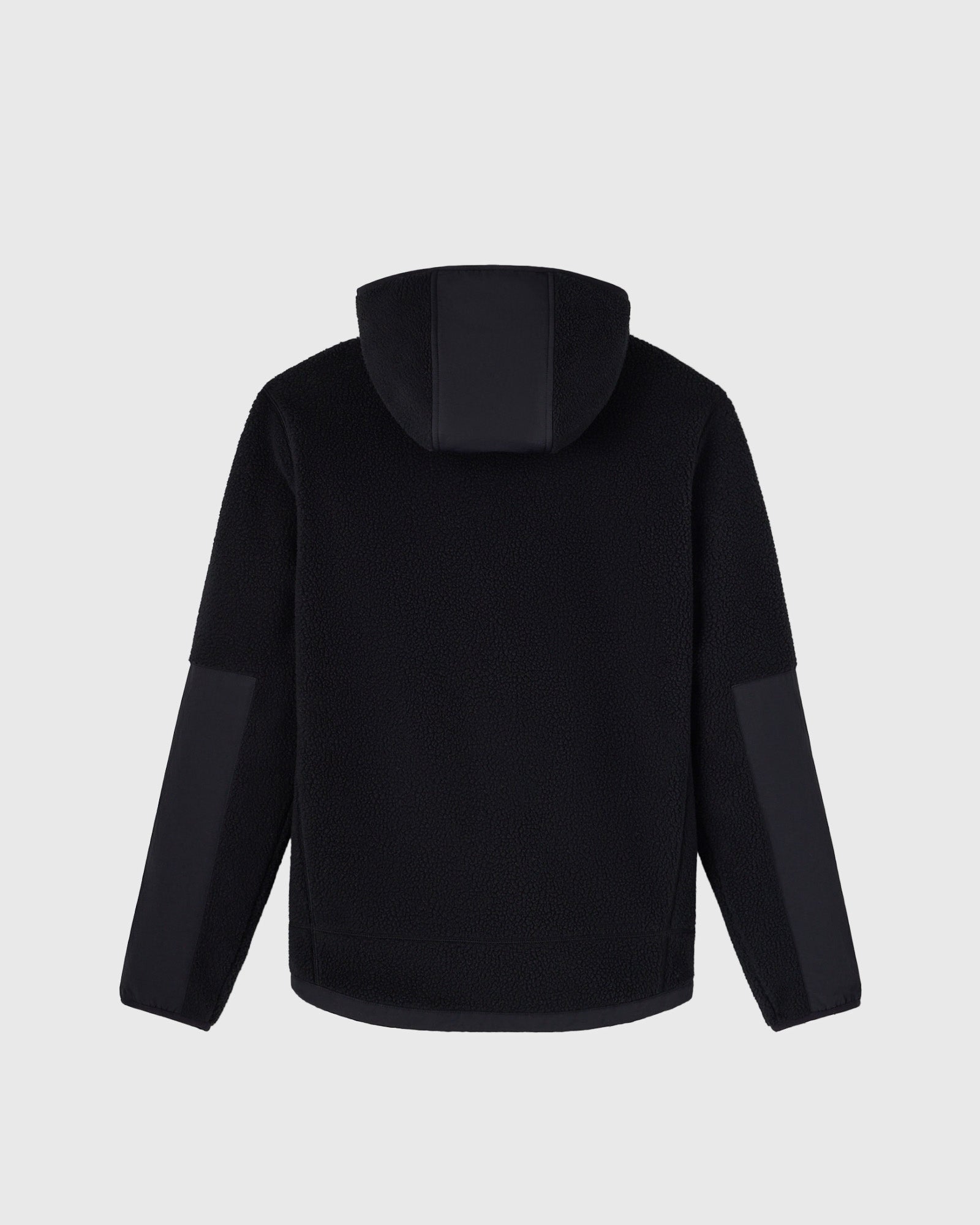 Sherpa Fleece Hoodie - Black IMAGE #2