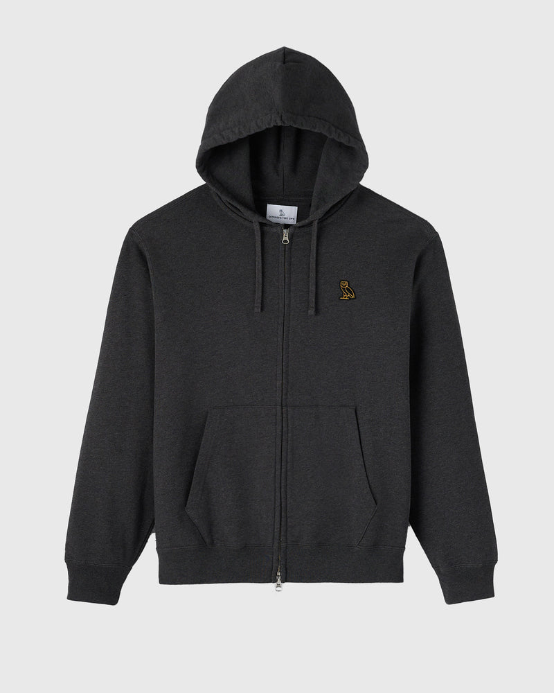 Classic Full-Zip Hoodie - Heather Charcoal