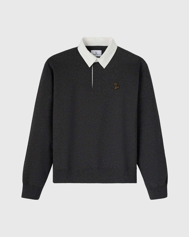 Classic Rugby Polo - Heather Charcoal
