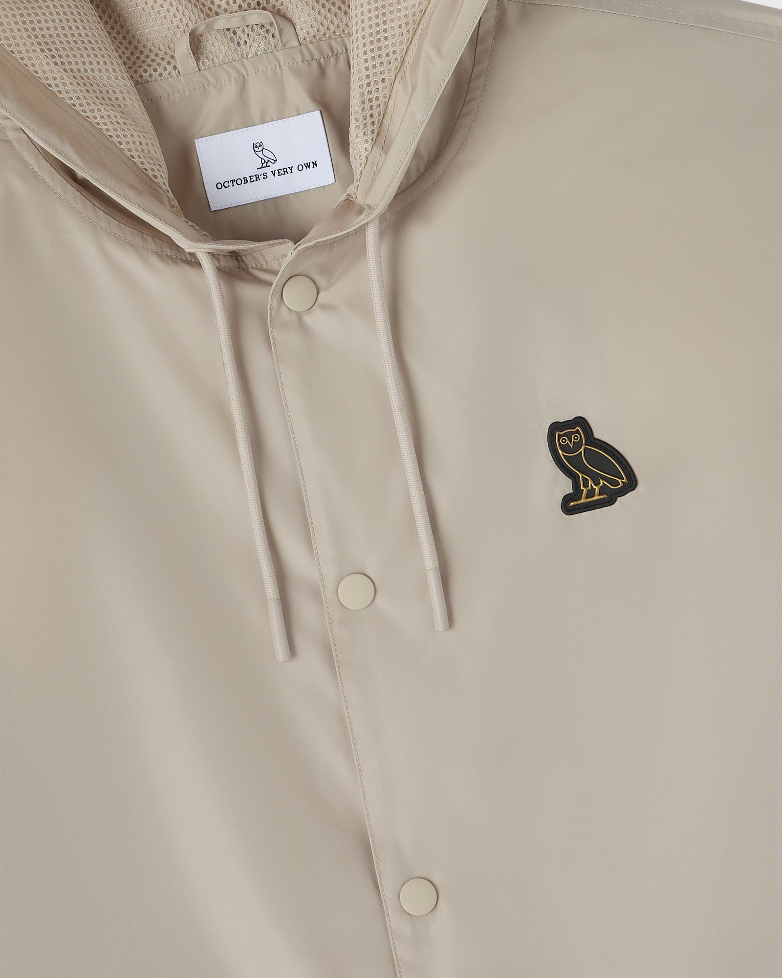 Hooded Coaches Jacket - Beige IMAGE #3