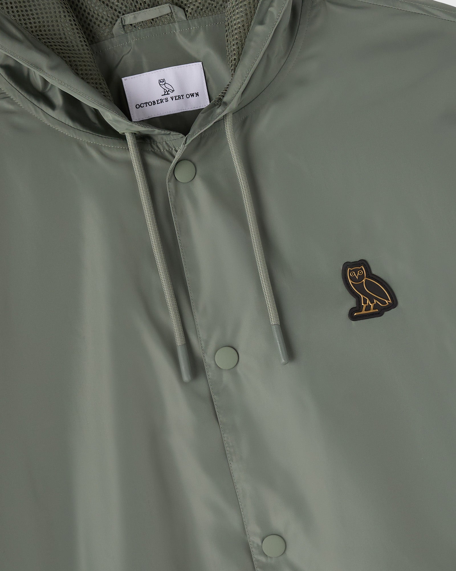 Hooded Coaches Jacket - Olive IMAGE #3