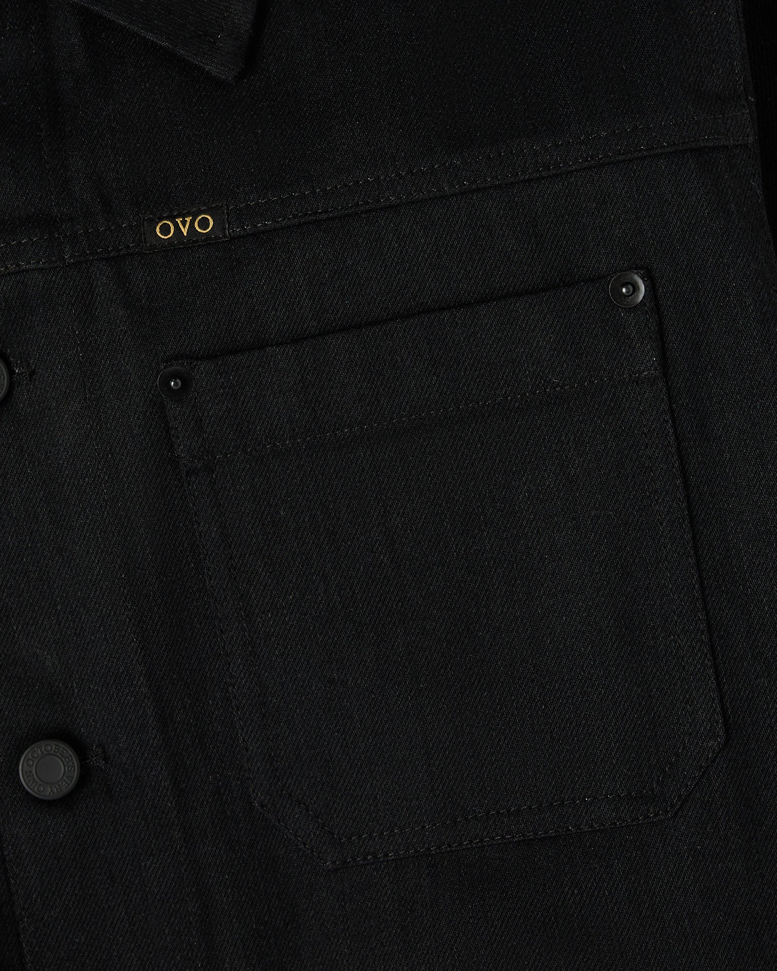Construction Wordmark Denim Chore Jacket - Black IMAGE #5