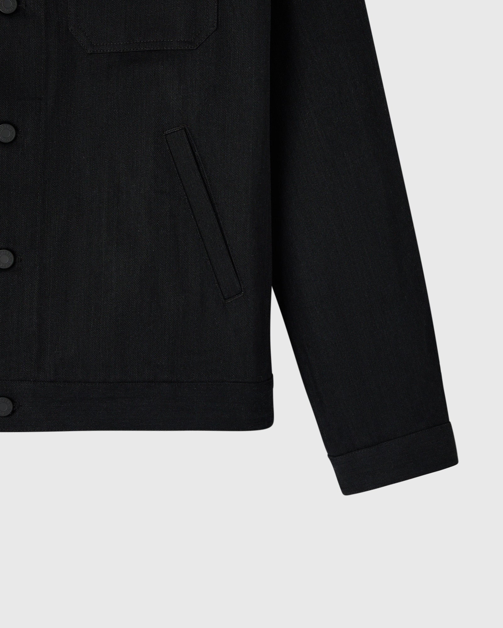 Construction Wordmark Denim Chore Jacket - Black IMAGE #6