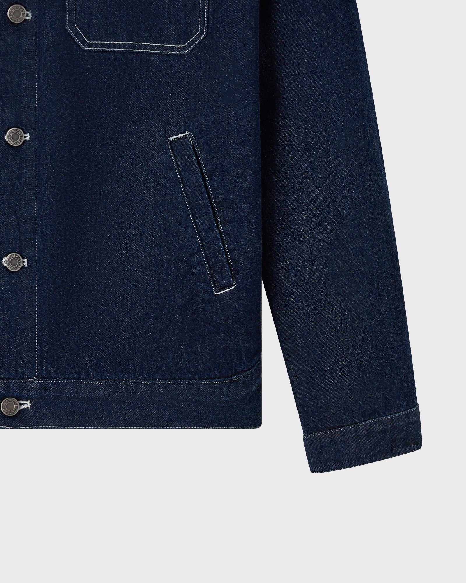 Construction Wordmark Denim Chore Jacket - Indigo IMAGE #6