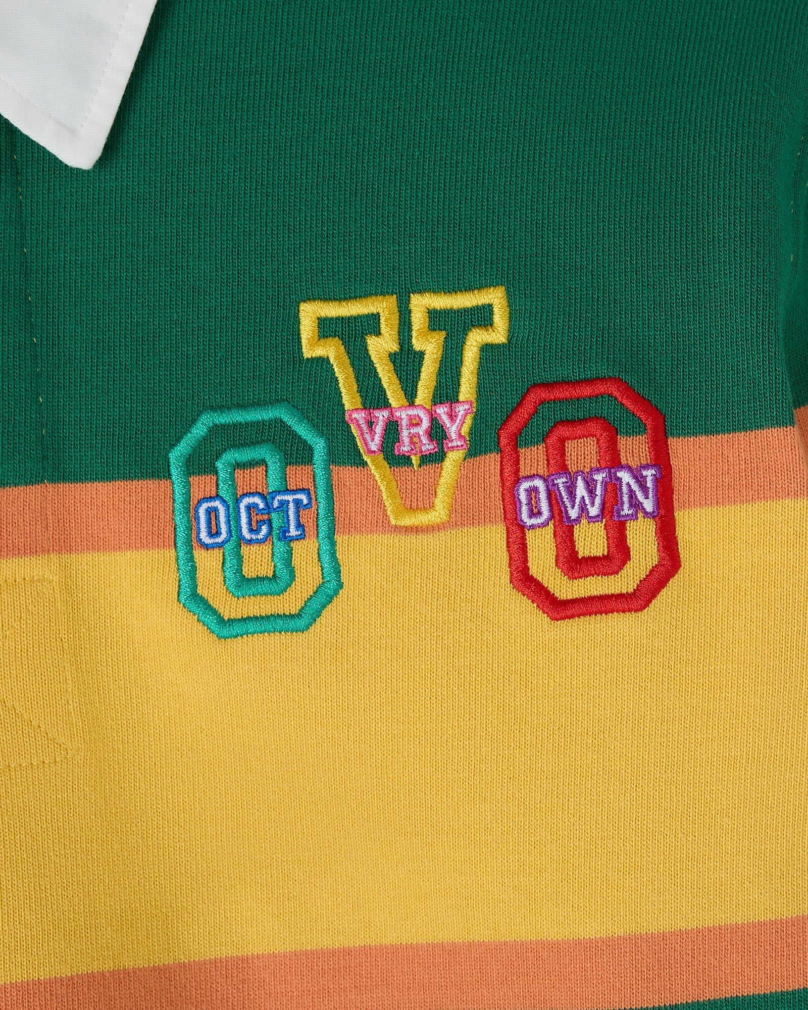 Campus Stripe Rugby Polo - Yellow/Green IMAGE #4