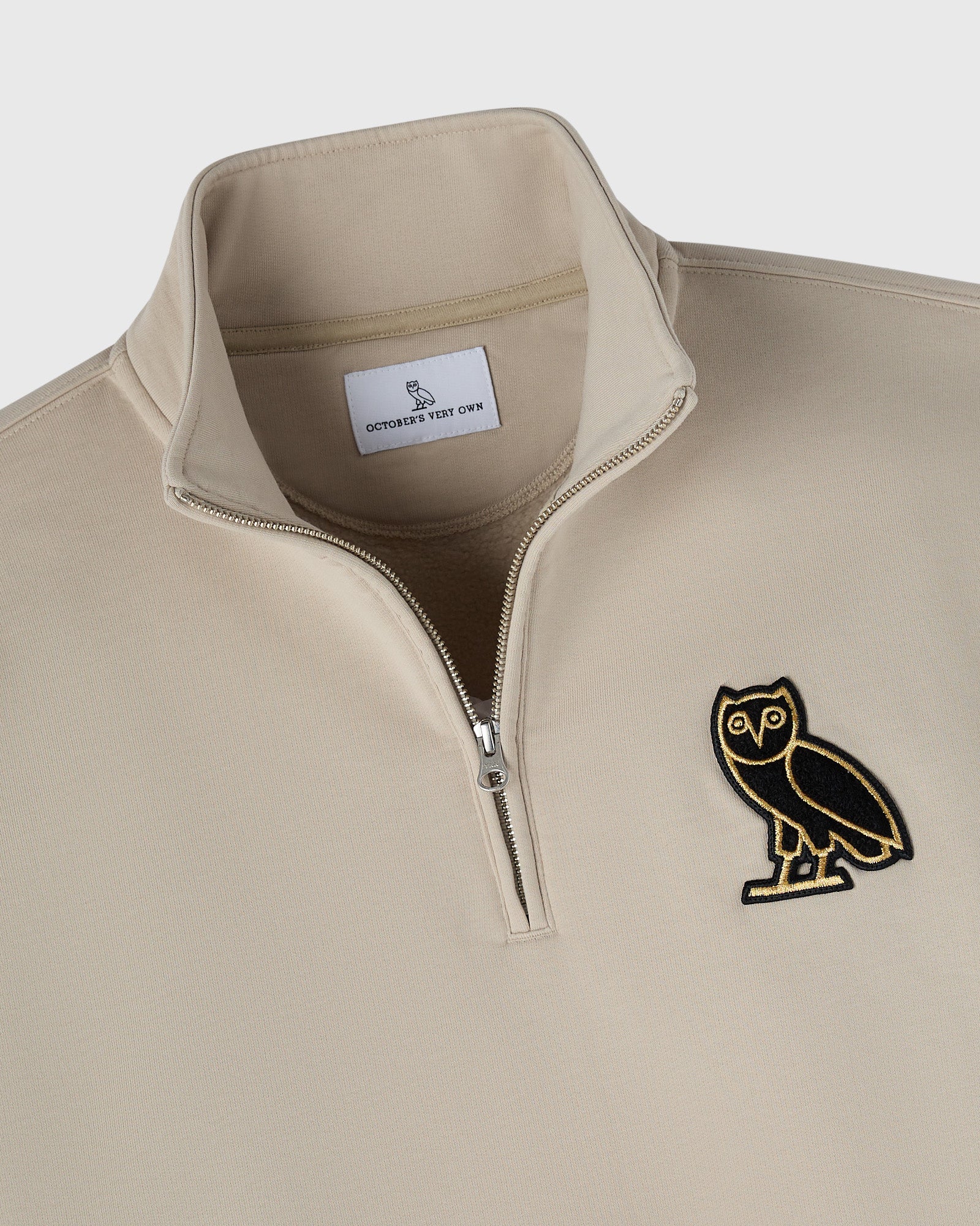 Mini OG Quarter-Zip Mockneck Sweatshirt - Beige IMAGE #2