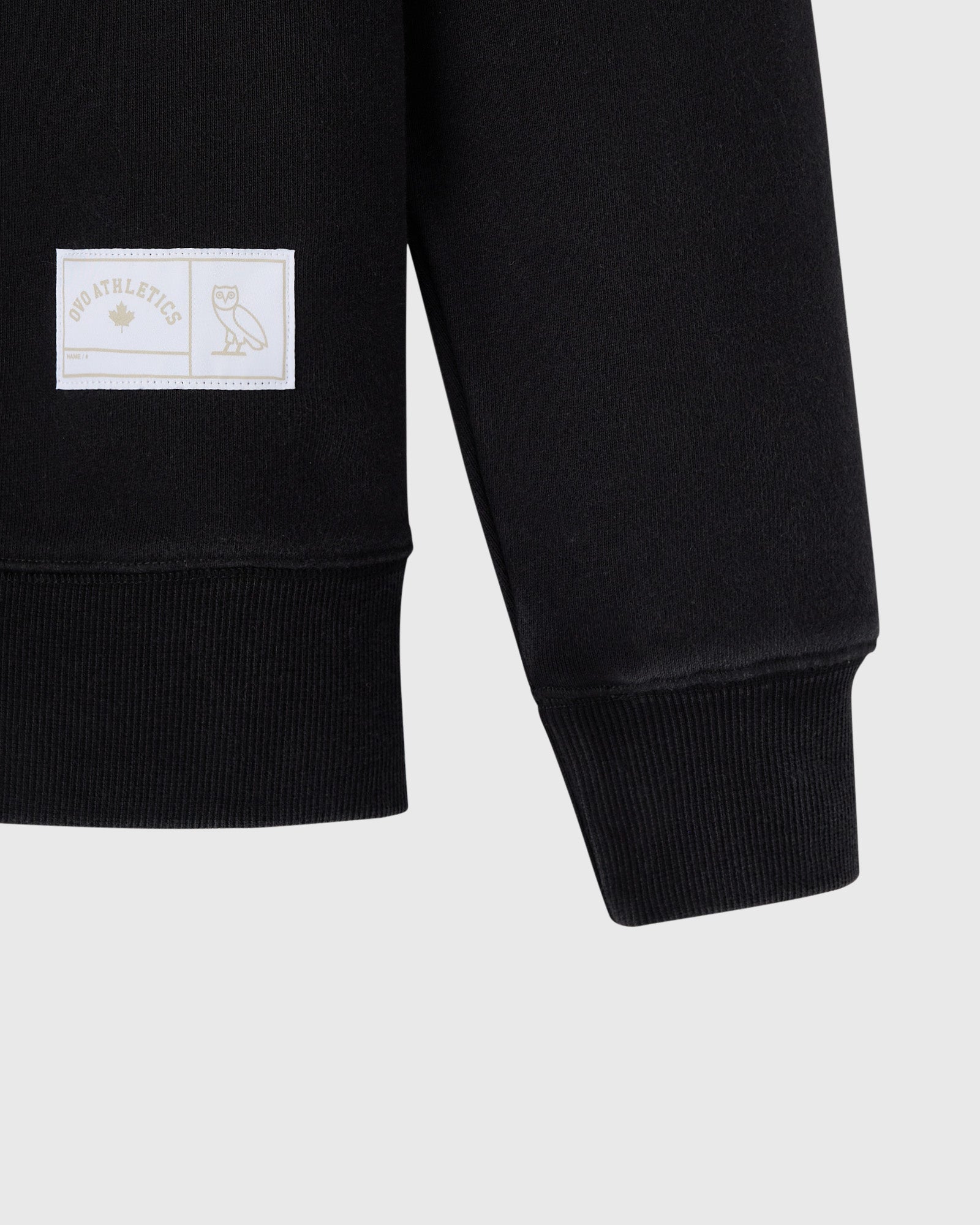Enzyme Washed Panelled Crewneck - Black IMAGE #4