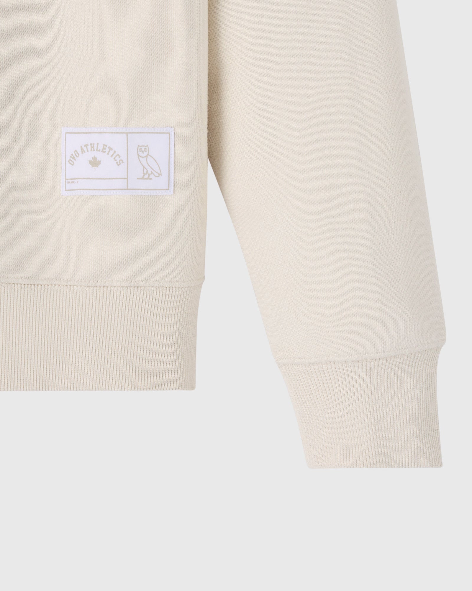 Enzyme Washed Panelled Crewneck - Beige IMAGE #5