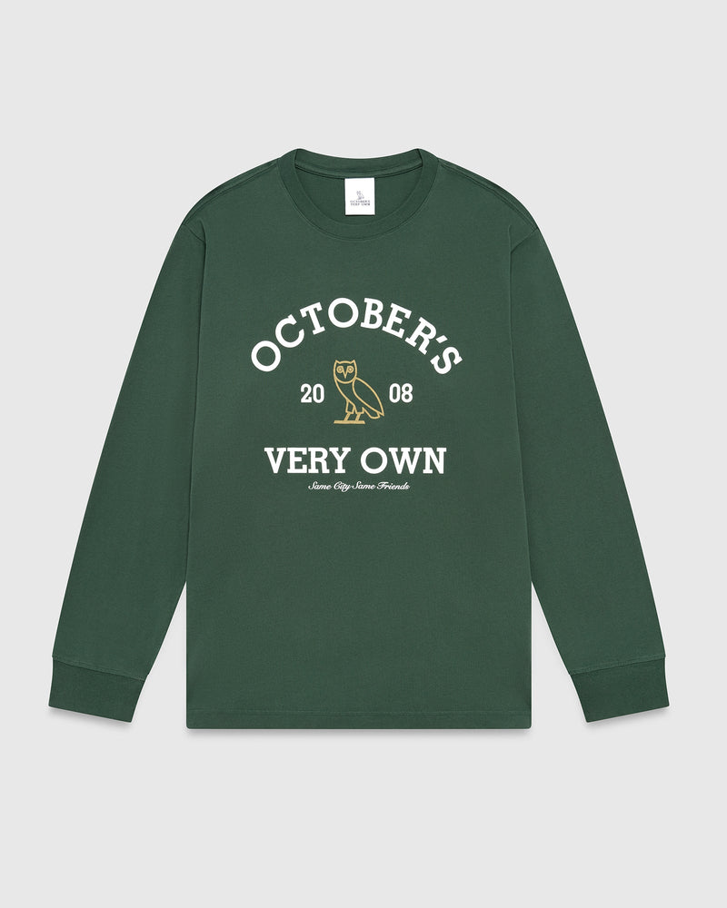 Collegiate Long-Sleeve T-Shirt - Forest Green