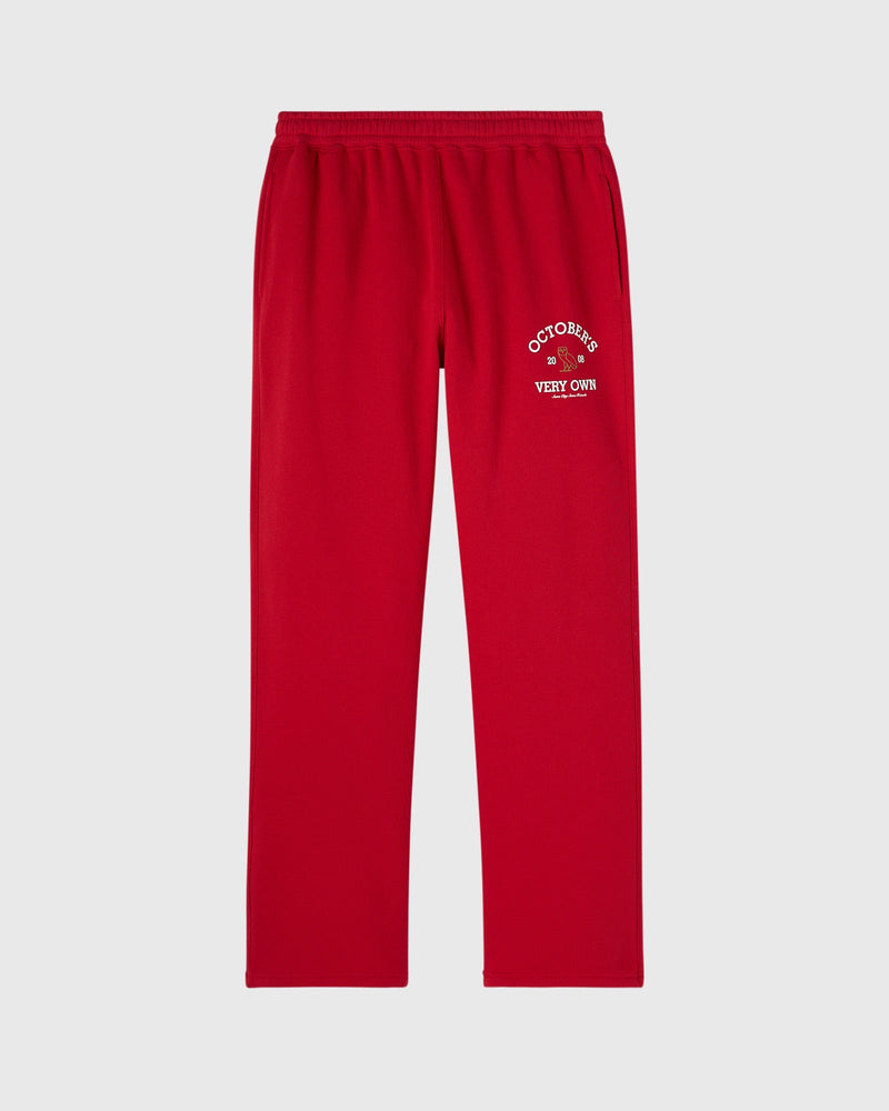 Collegiate Open-Hem Sweatpant - Red