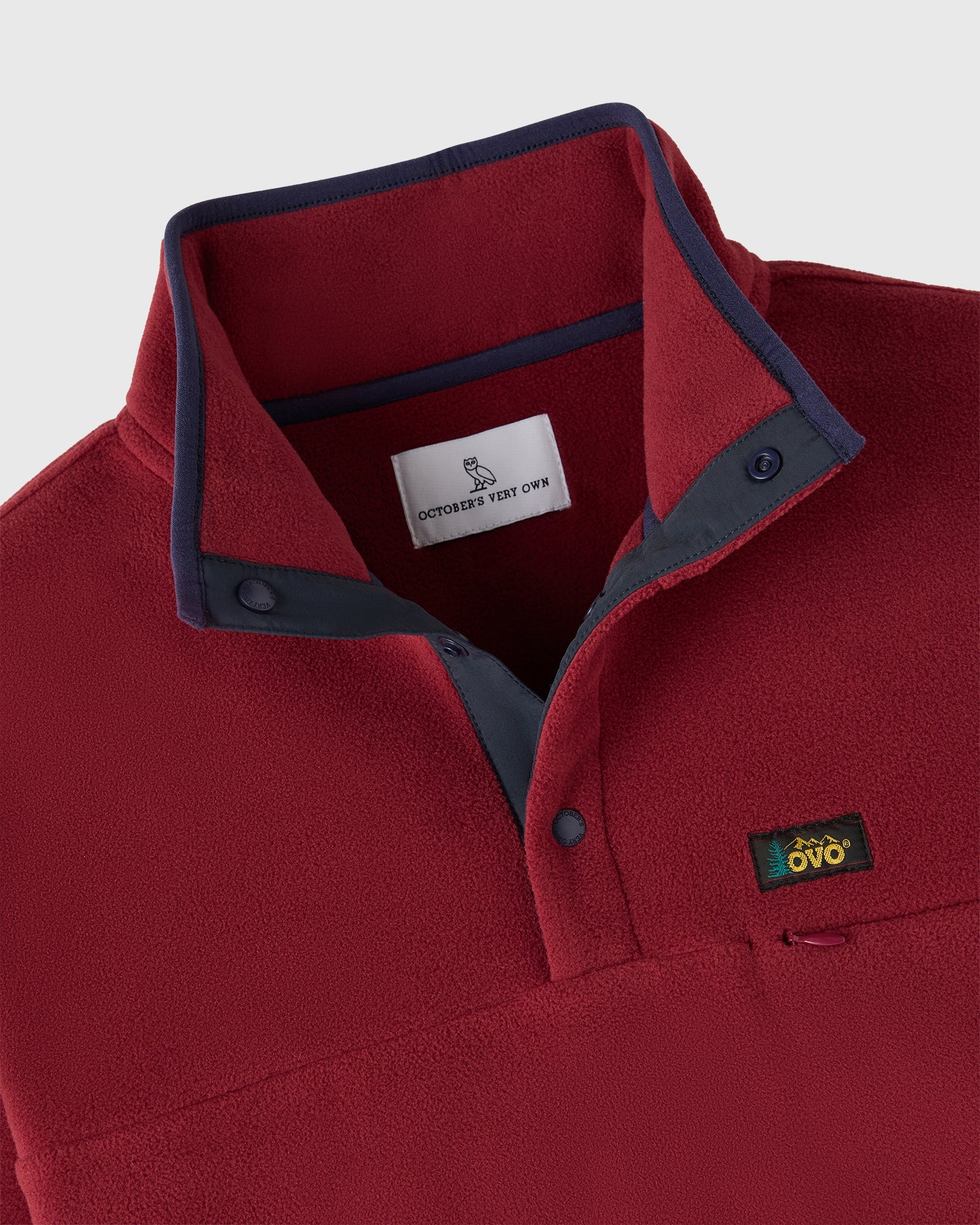 Polartec® Fleece Mockneck - Dark Crimson IMAGE #7