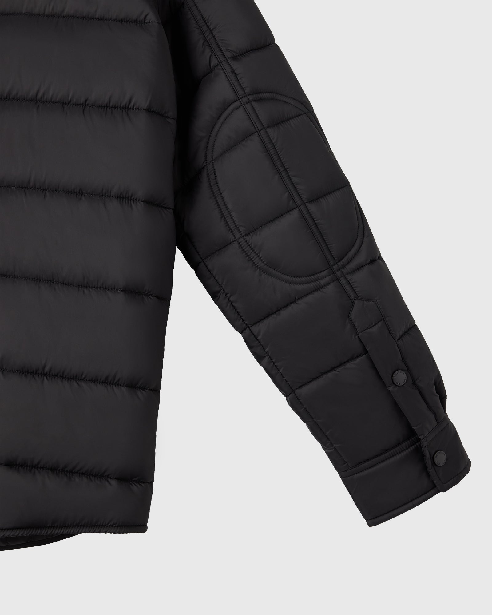 Nylon Quilted Shirt Jacket - Black IMAGE #7