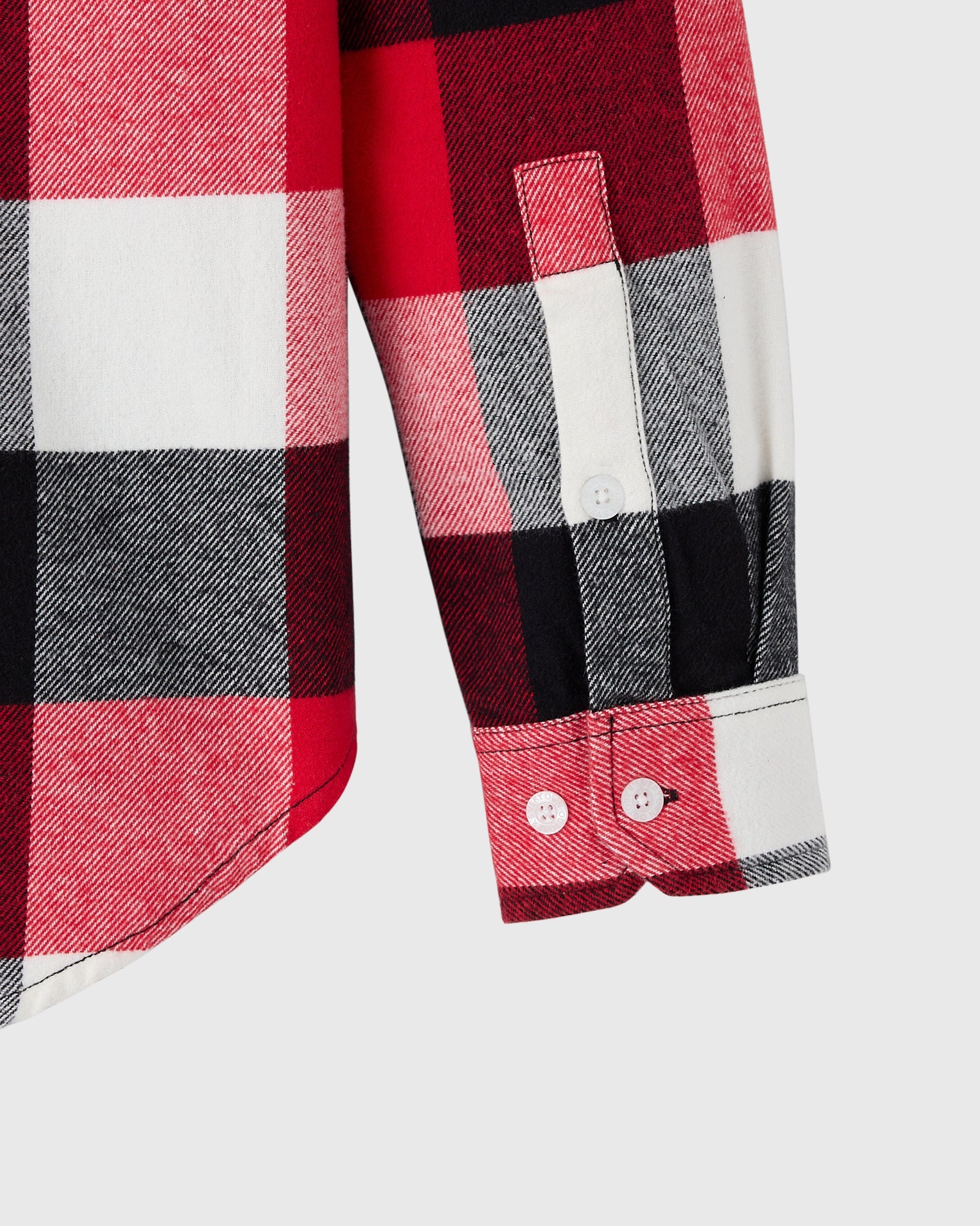 Buffalo Plaid Flannel Shirt - Red IMAGE #5