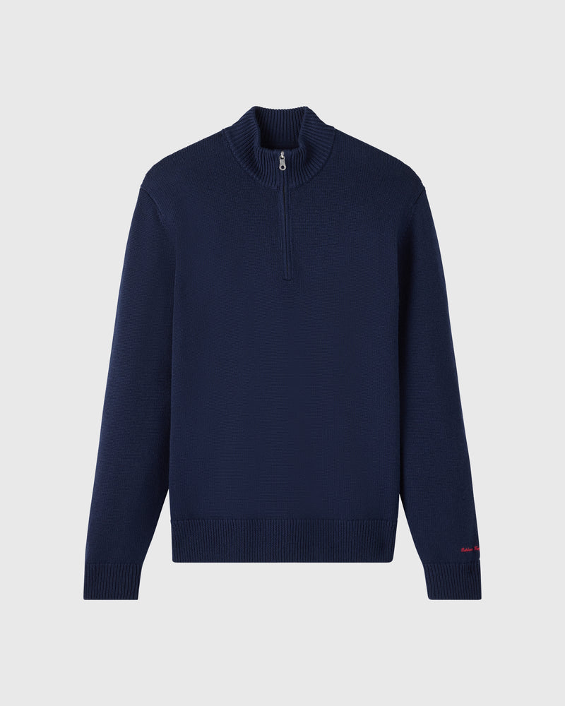 Quarter-Zip Sweater - Navy