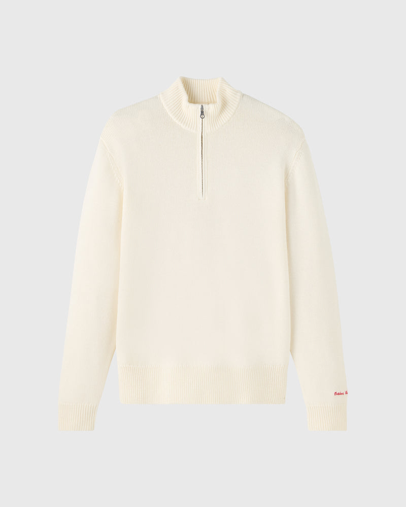 Quarter-Zip Sweater - Cream