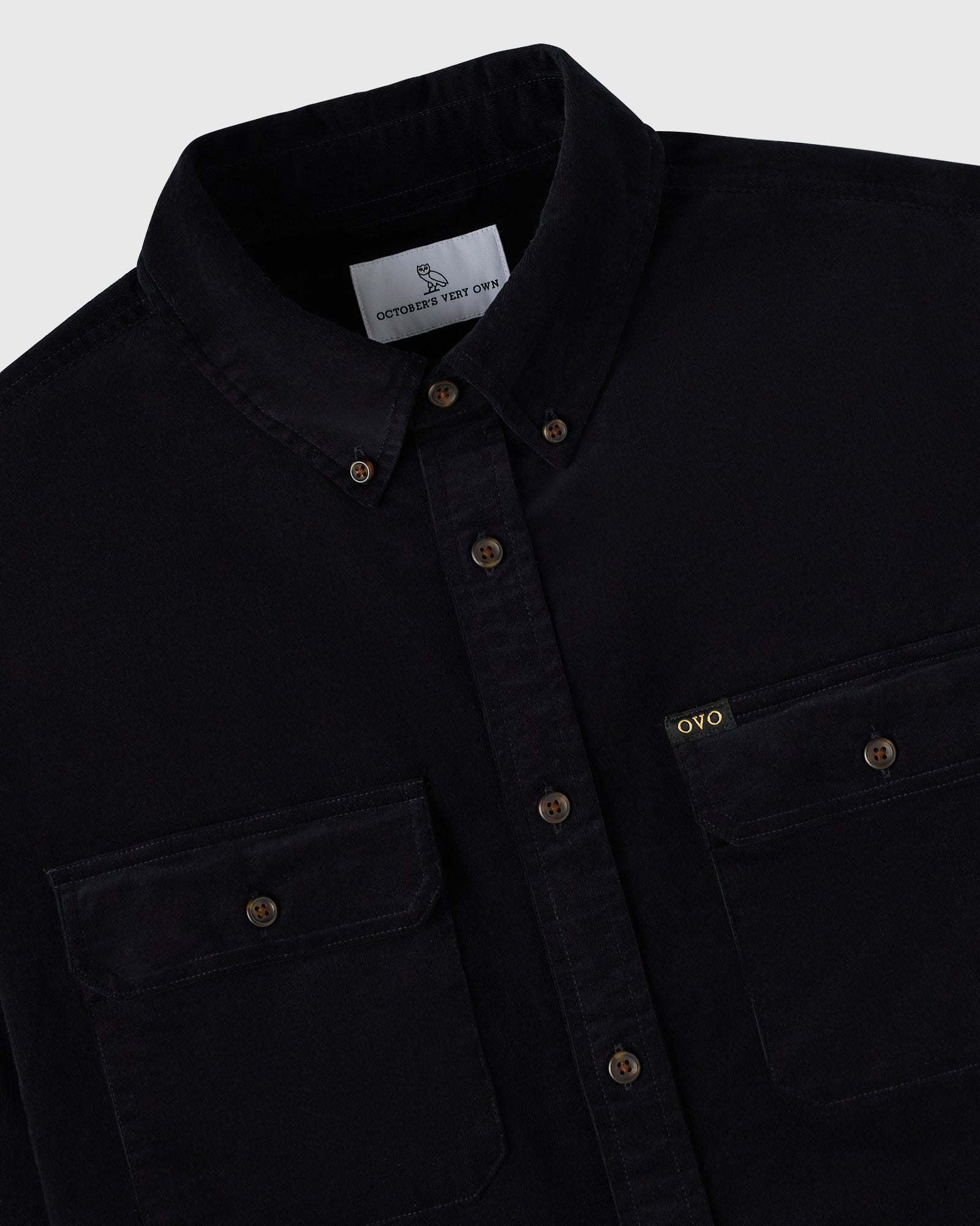 Corduroy Work Shirt - Black IMAGE #2