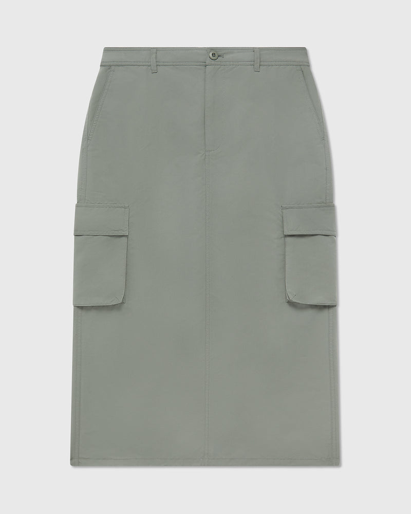 Nylon Cargo Skirt - Olive