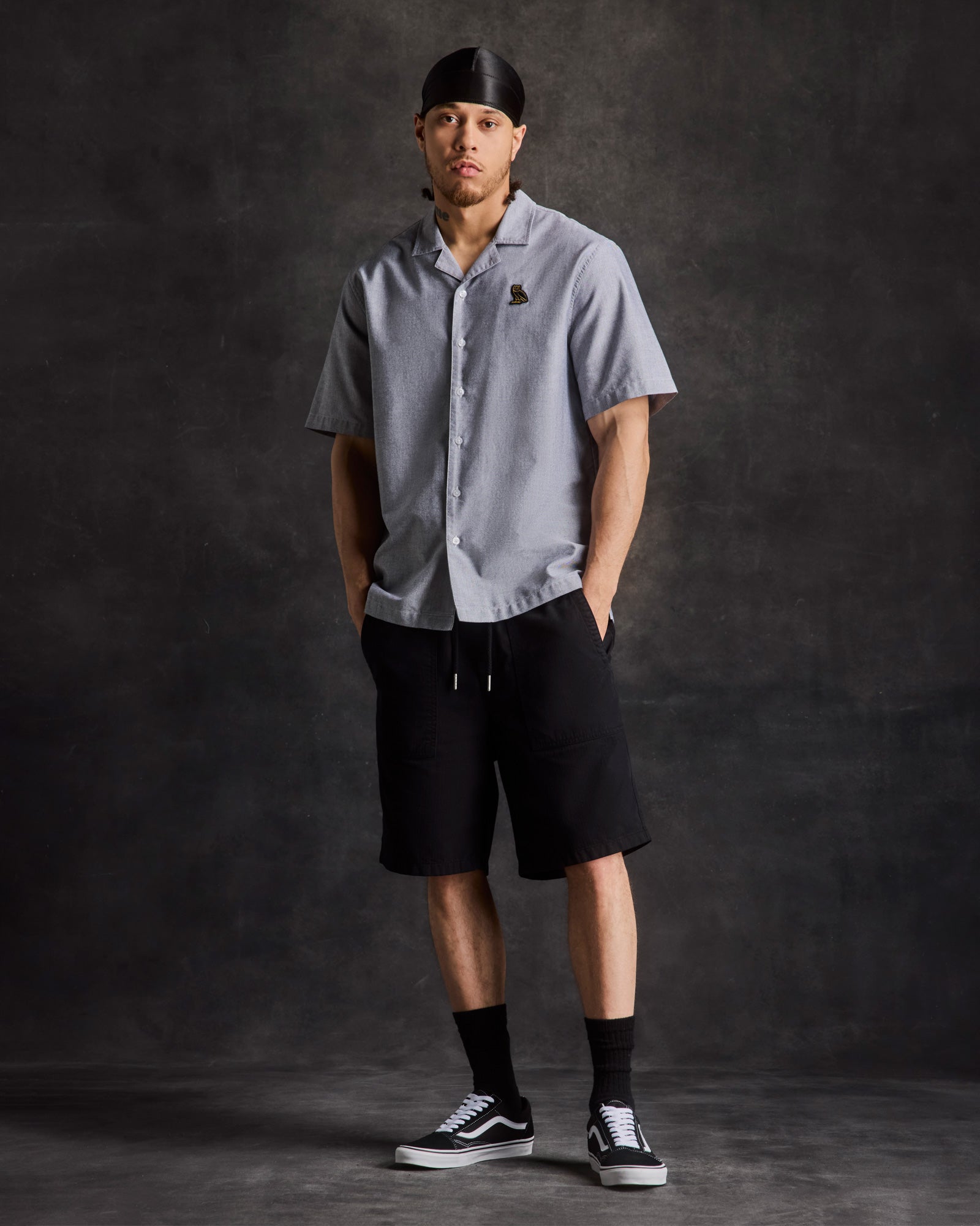 Oxford Camp Shirt - Black IMAGE #2