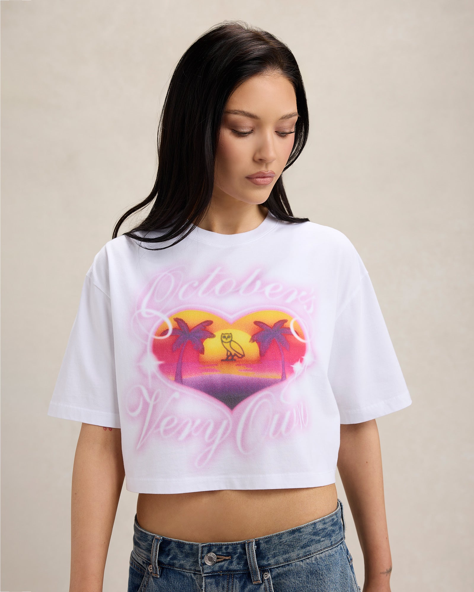 Vacation Cropped T-Shirt - White IMAGE #2