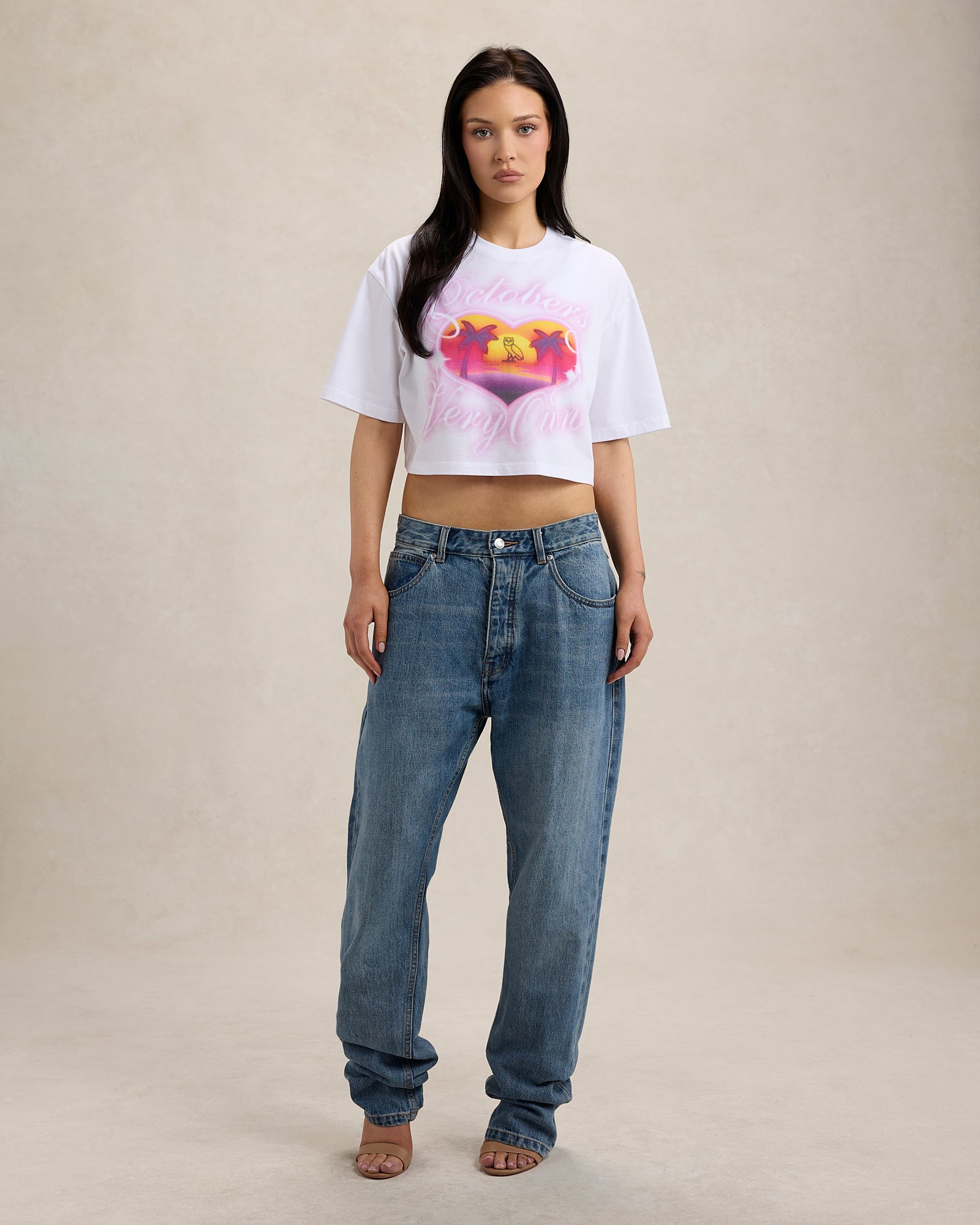 Vacation Cropped T-Shirt - White IMAGE #3