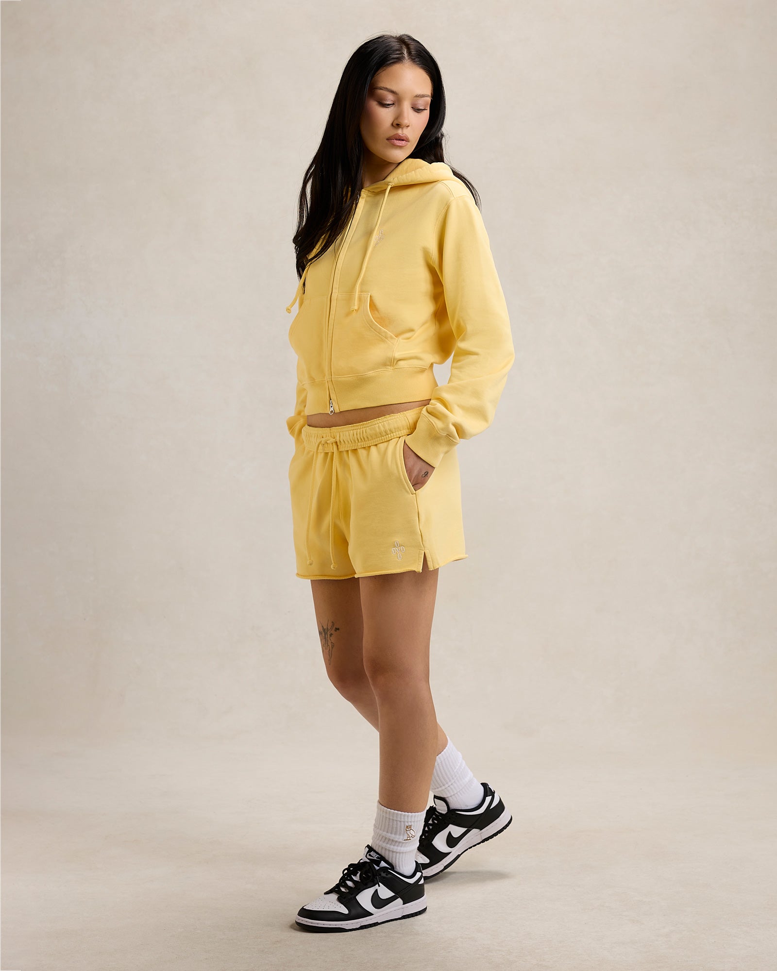 Pom Pom Sweatshort - Yellow IMAGE #2