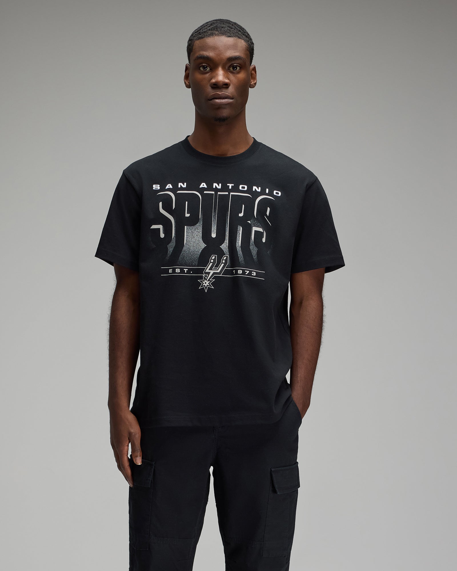 NBA San Antonio Spurs T-Shirt - Black IMAGE #3