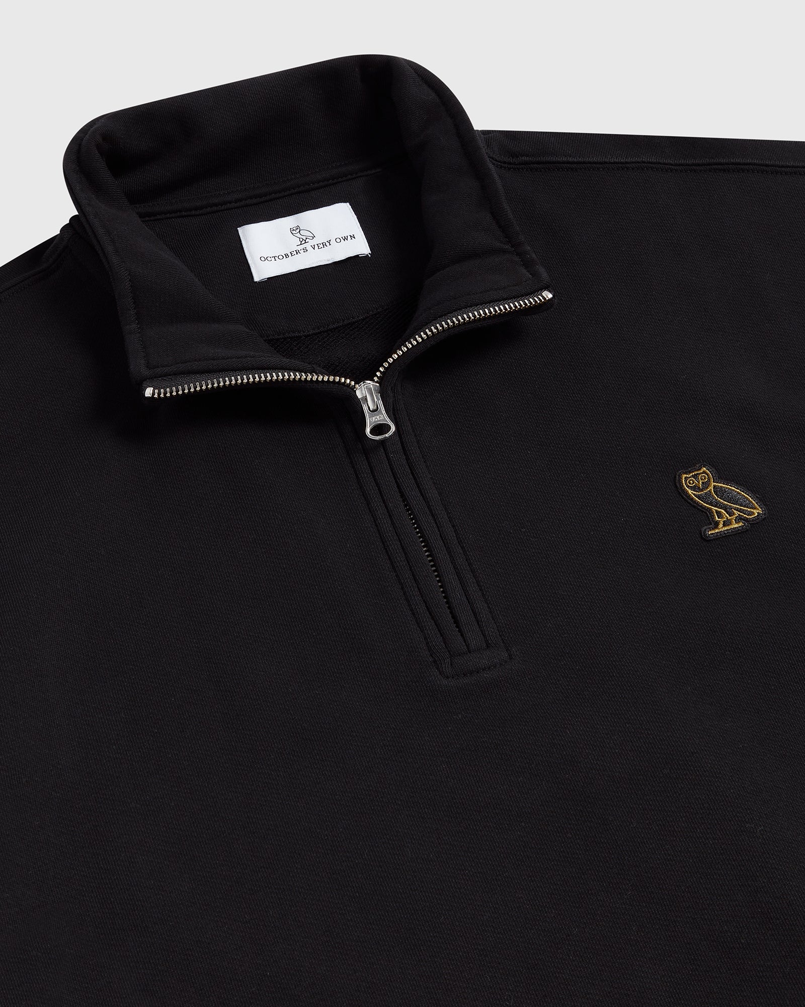 Classic Quarter Zip Mockneck Sweatshirt - Black IMAGE #2