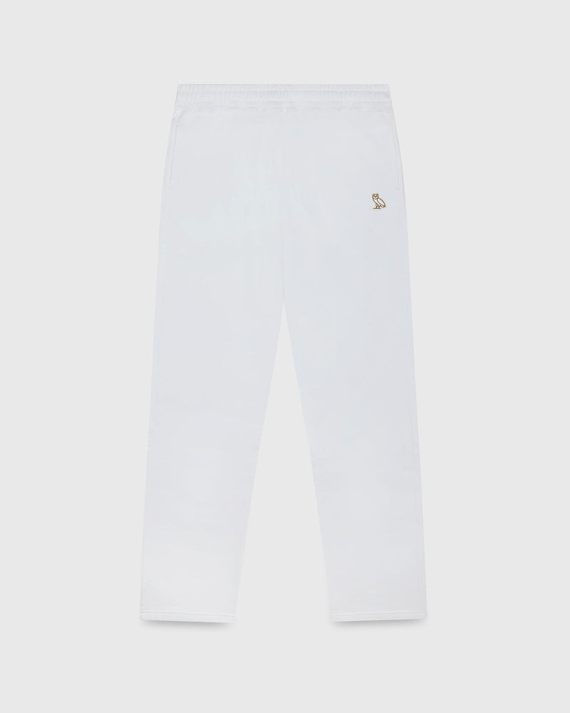 Classic Open Hem Sweatpant - White