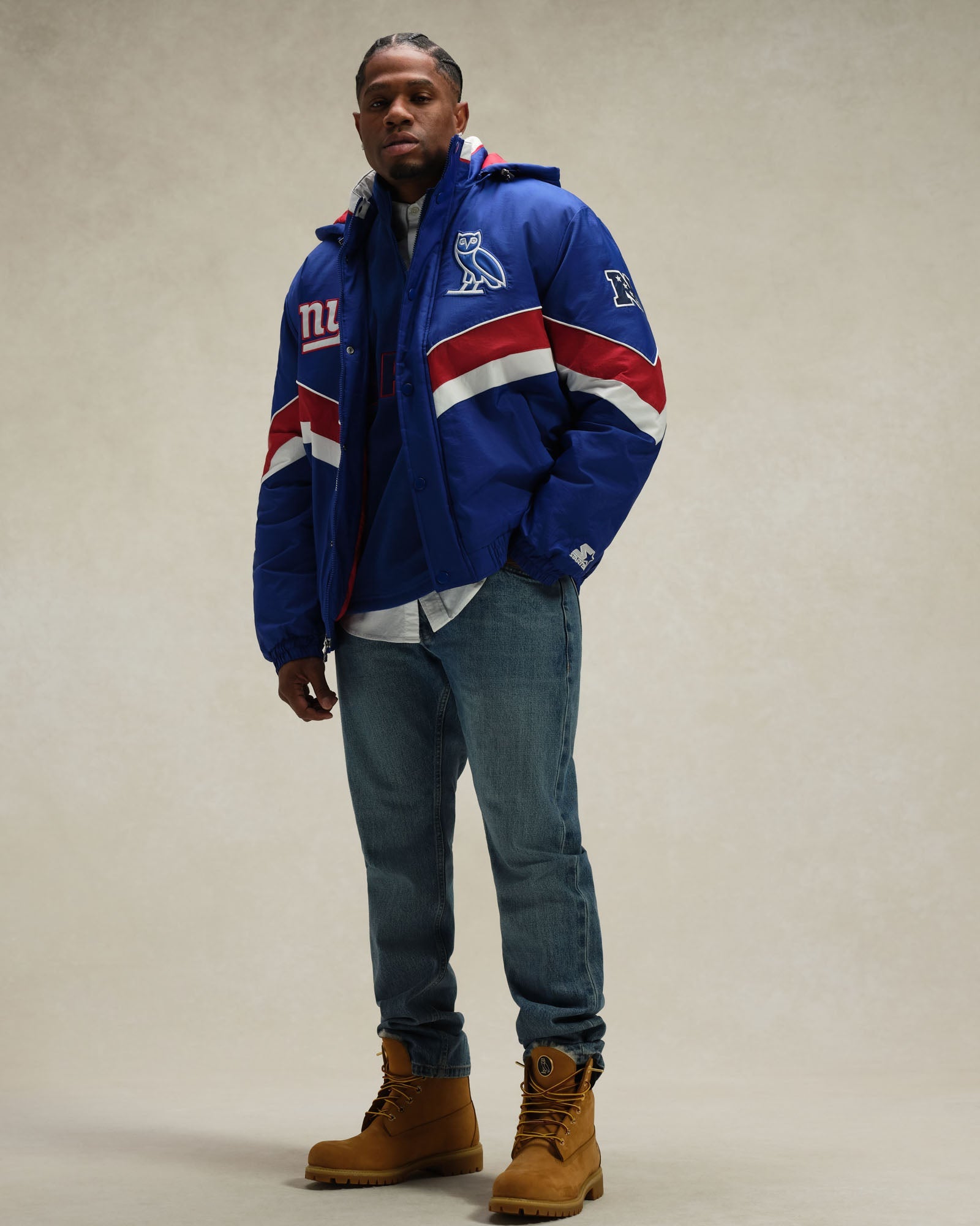 NFL New York Giants Starter® Sideline Puffer Jacket - Blue IMAGE #3