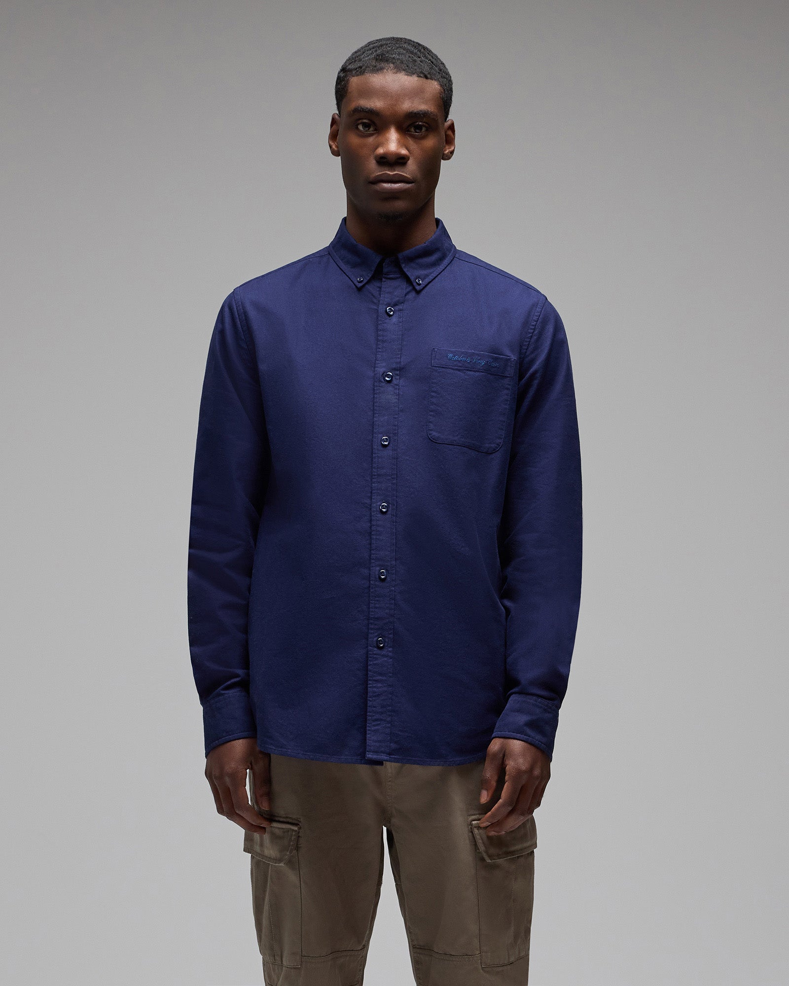 Oxford Sport Shirt - Navy IMAGE #3