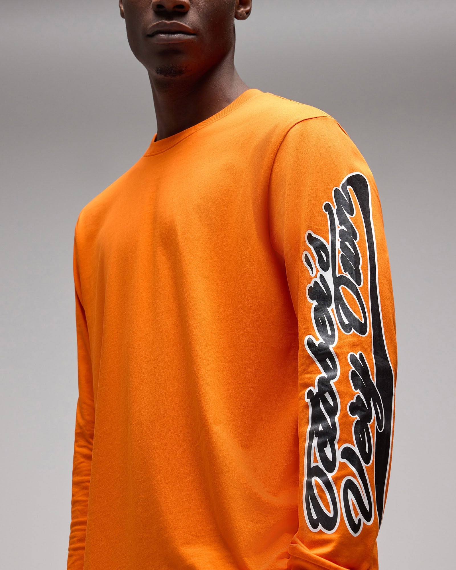 Sports Script Long-Sleeve T-Shirt - Spiced Orange IMAGE #5