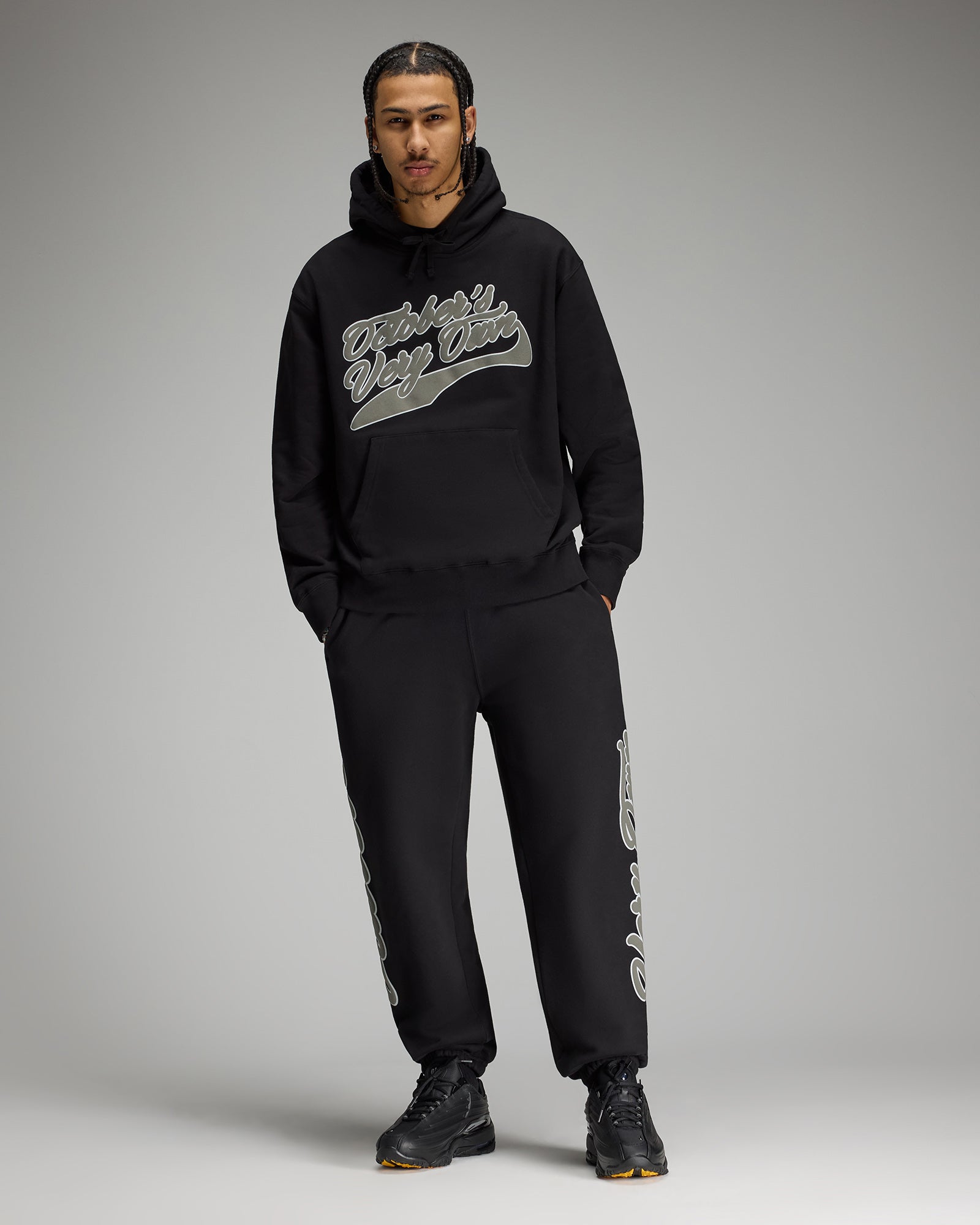 Sports Script Hoodie - Black IMAGE #2