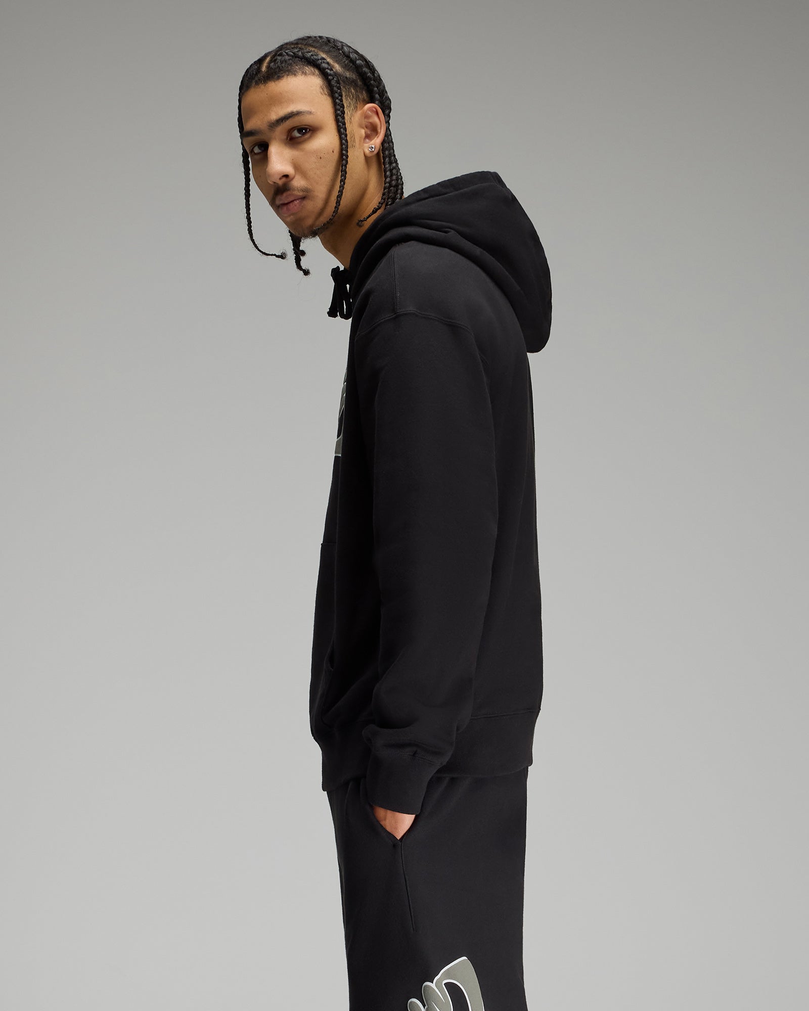 Sports Script Hoodie - Black IMAGE #4