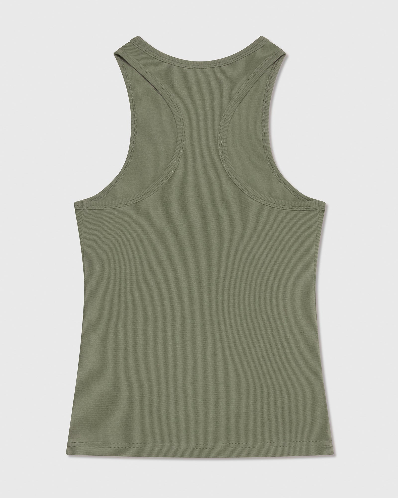 Ribbed Tank Top - Olive IMAGE #2