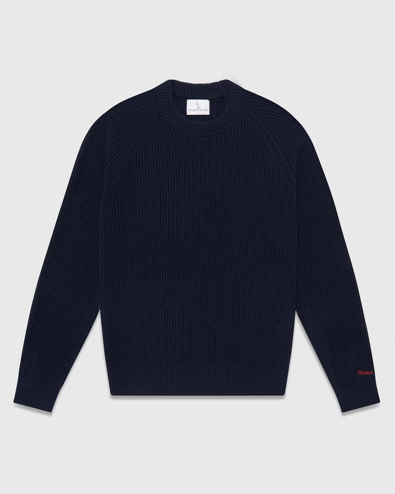 Raglan Knit Sweater - Navy