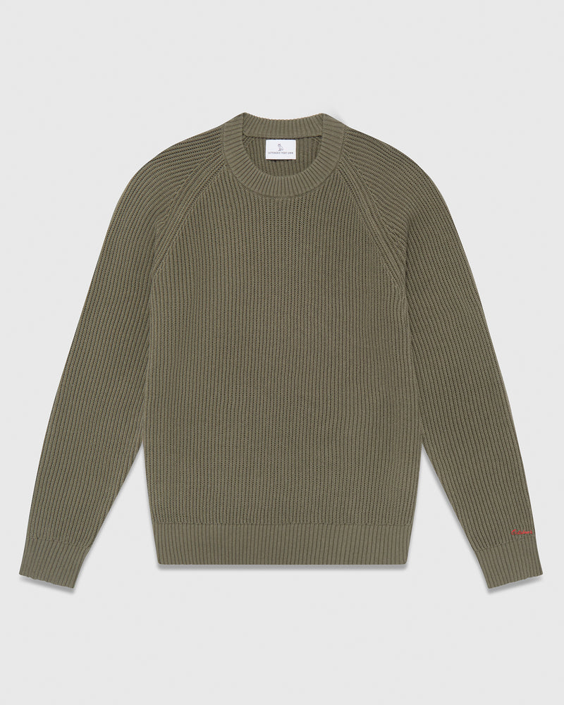 Raglan Knit Sweater - Olive