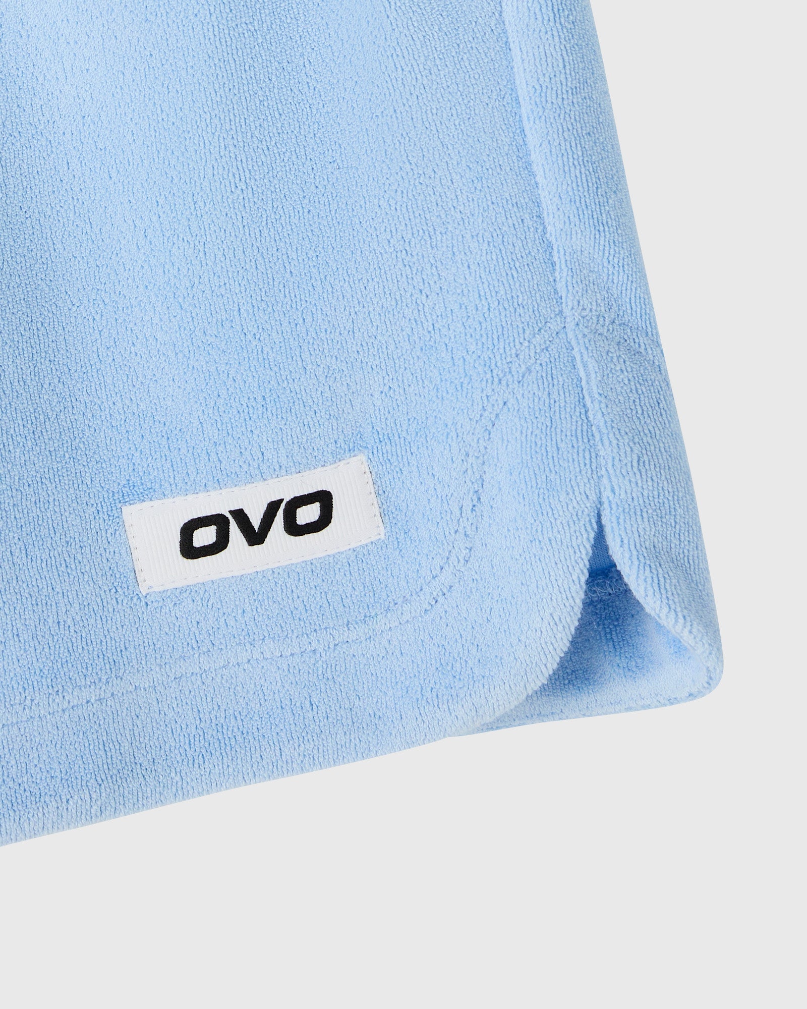 Euro Terry Cloth Sweatshort - Light Blue IMAGE #2