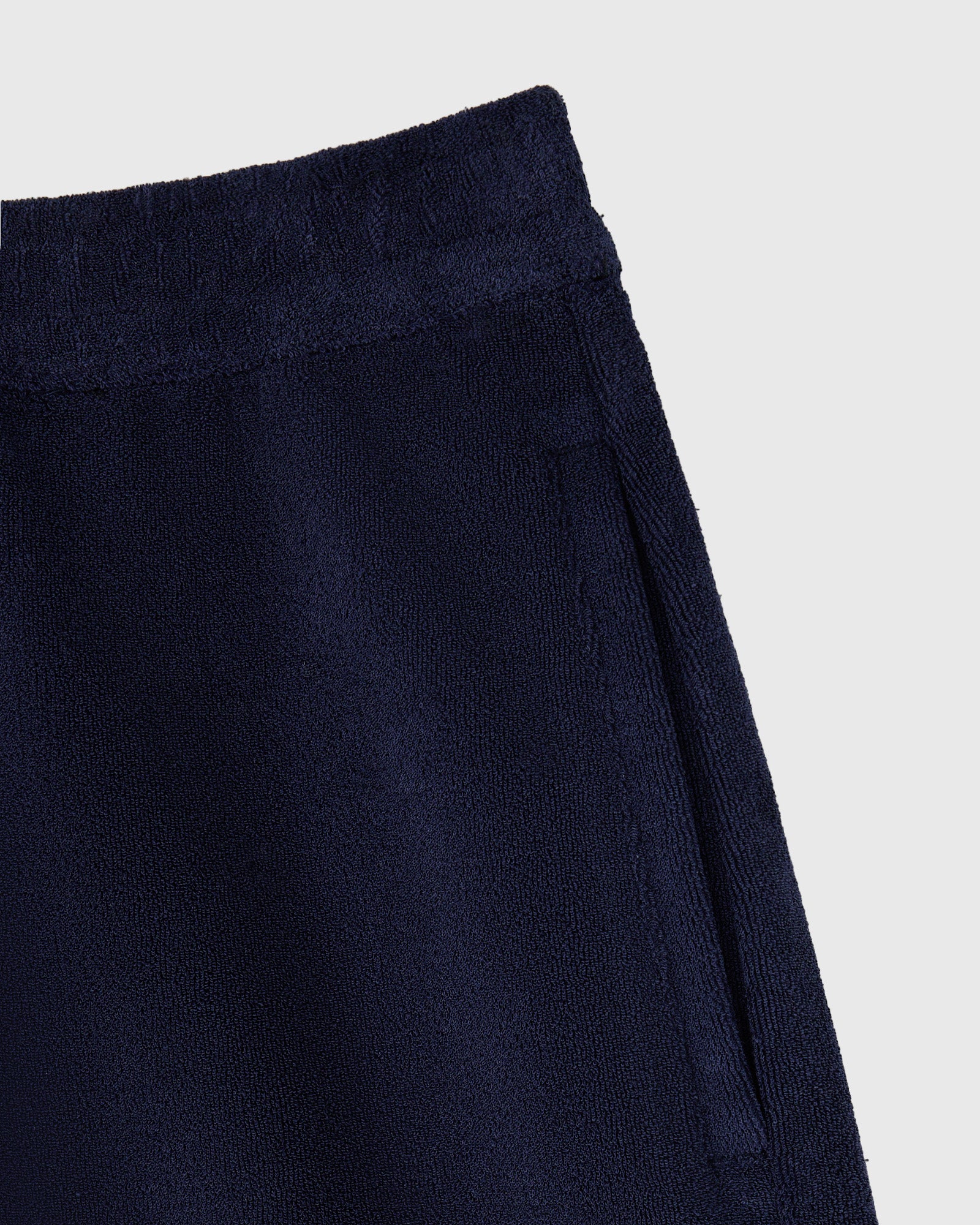 Euro Terry Cloth Sweatshort - Navy IMAGE #4