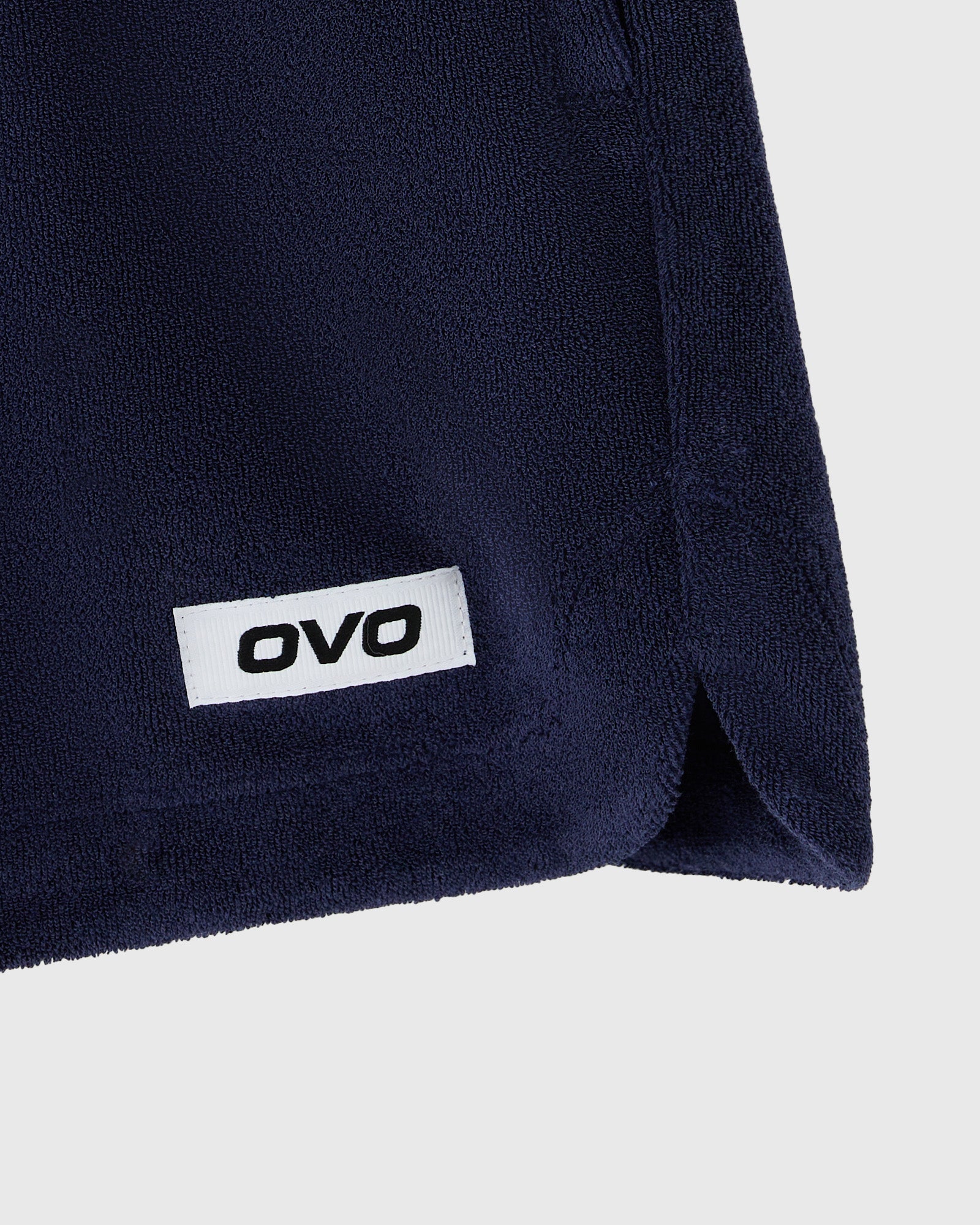 Euro Terry Cloth Sweatshort - Navy IMAGE #3
