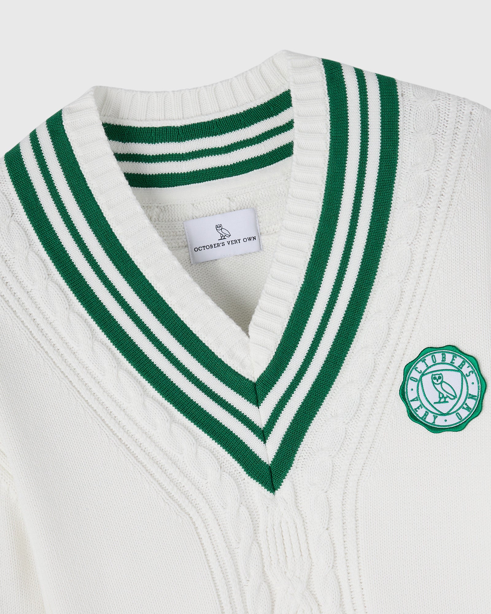 Athletics Club Cable Knit Sweater - White IMAGE #4