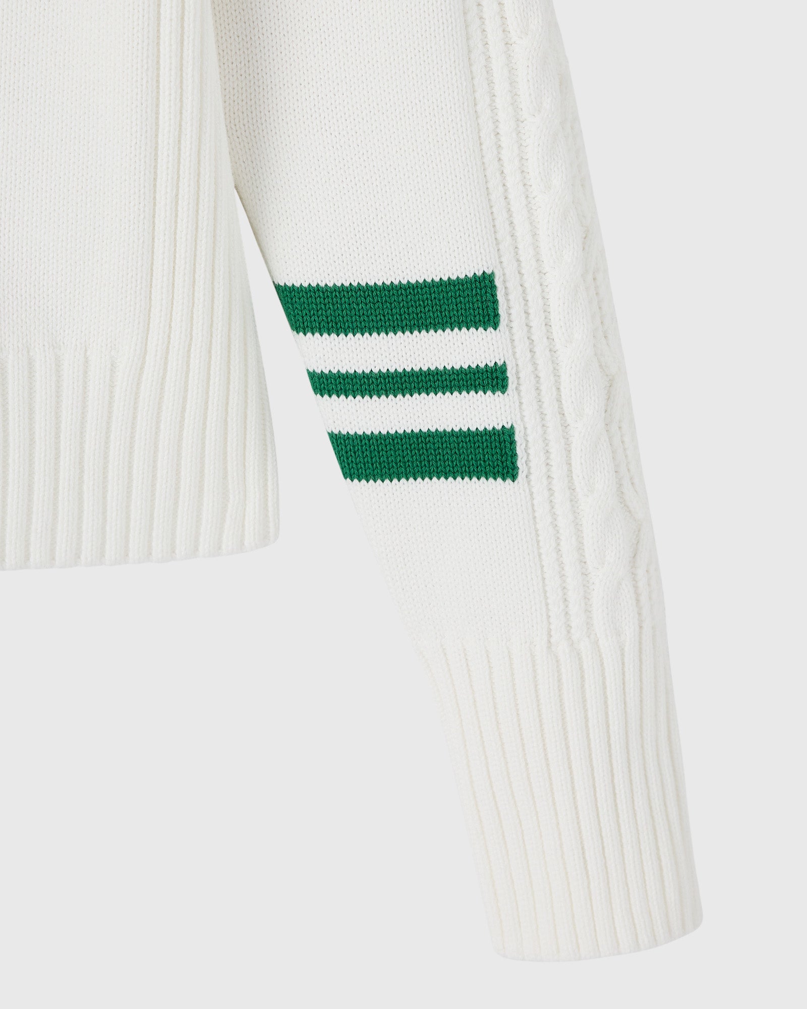 Athletics Club Cable Knit Sweater - White IMAGE #6