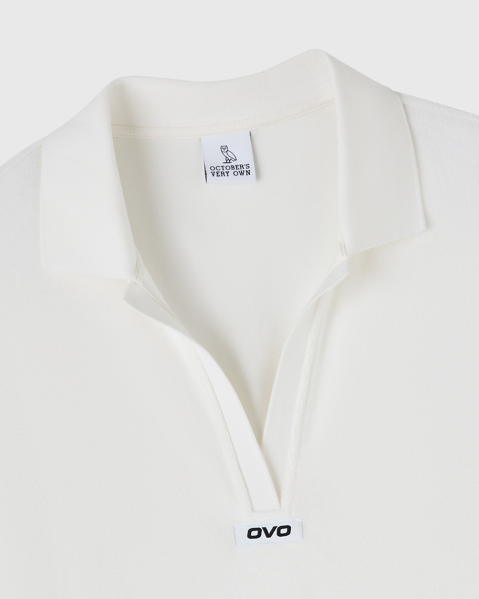 Euro Terry Cloth Polo - White IMAGE #3